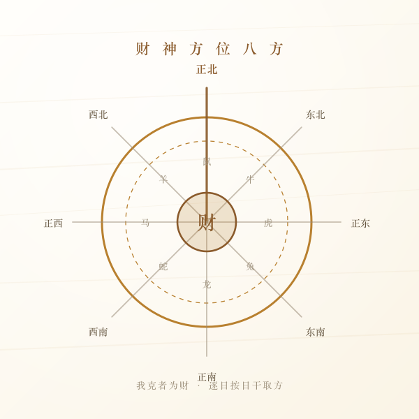 八方财神方位图