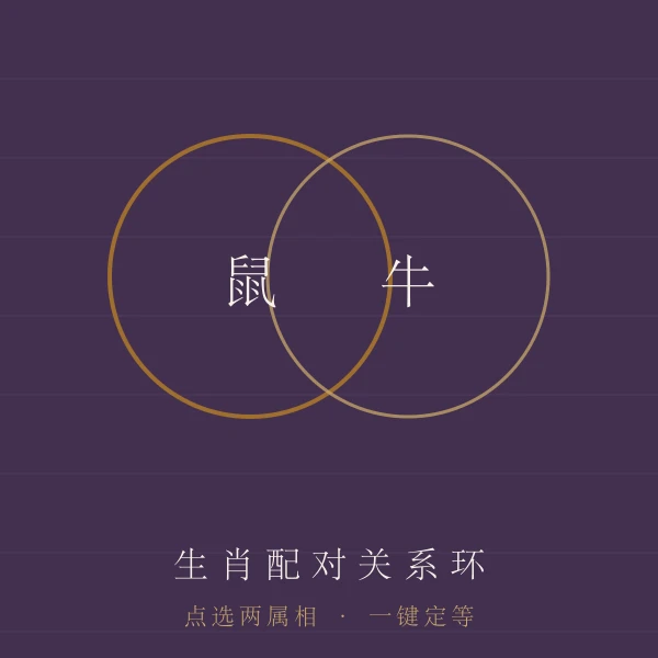 十二生肖配对环主题图