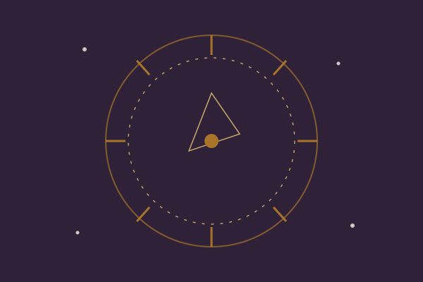 星盘刻度与中央星位示意