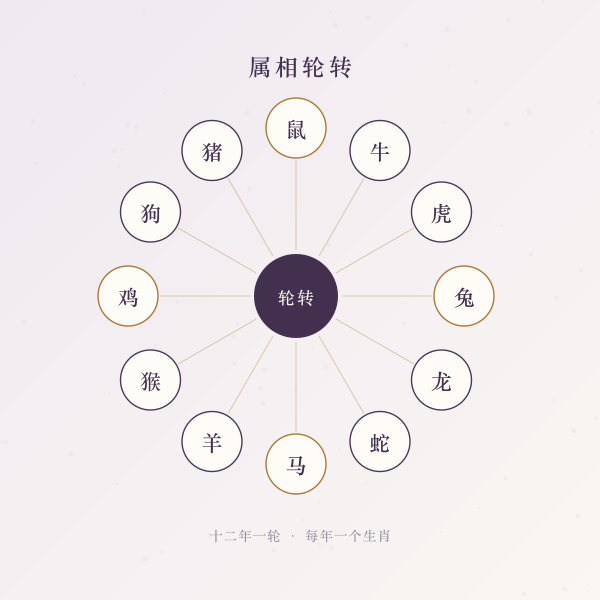 十二生肖年龄轮转主题图